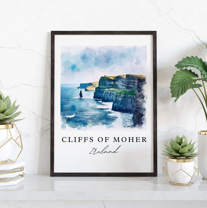 Cliffs of Moher wall art - Ireland, Cliffs of Moher print, Cliffs of Moher Wedding gift, Birthday present, Custom Text, Perfect Gift