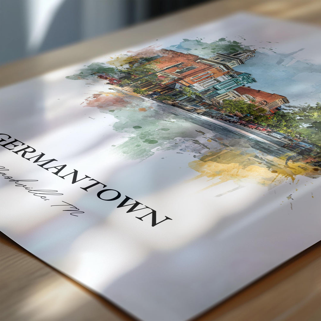 Germantown, Tennessee – Watercolor Art Print