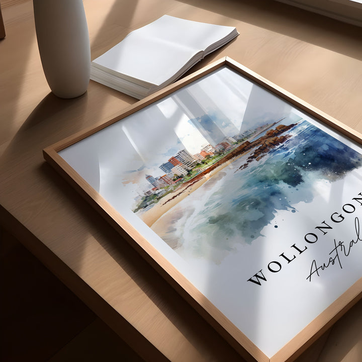 Wollongong Australia wall art - Australia, Wollongong poster, Wedding gift, Birthday present, Custom Text, Personalized Gift