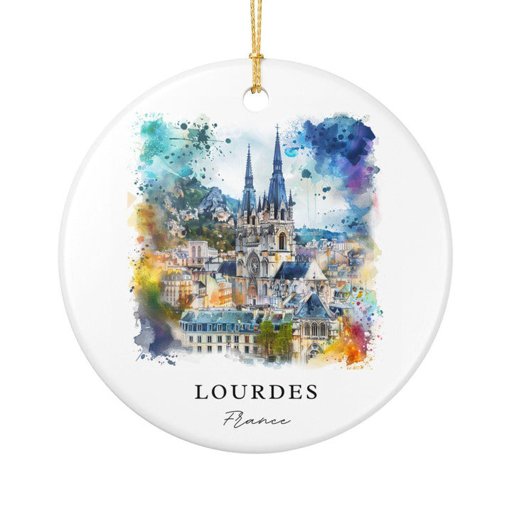 Lourdes France Ornament: Unique Lourdes Souvenir, Lourdes France Xmas Decor, and Authentic Lourdes France Gift