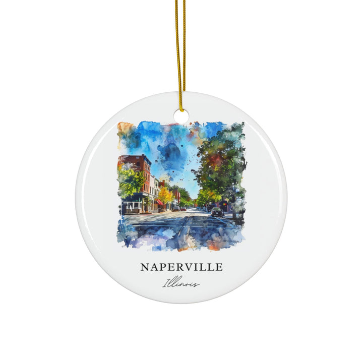 Naperville IL Ornament: Unique Naperville Souvenir, Naperville Illinois Xmas Decor, and Authentic Naperville Christmas Gift
