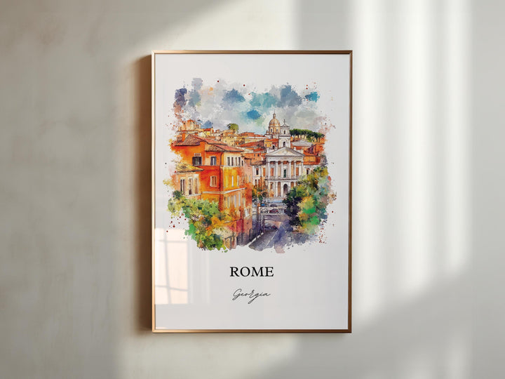 Rome, Georgia, USA – Watercolor Art Print