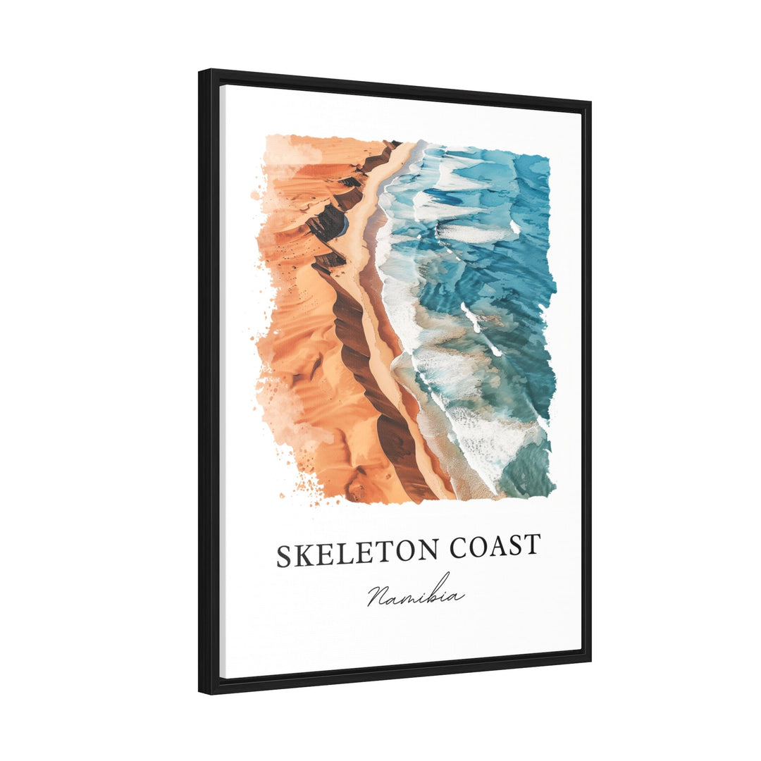 Skeleton Coast Wall Art, Skeleton Coast Print, Namibia Watercolor, Skeleton Coast Gift,