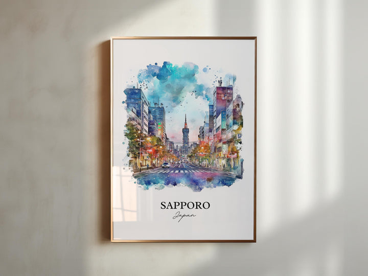 Sapporo, Japan – Watercolor Art Print