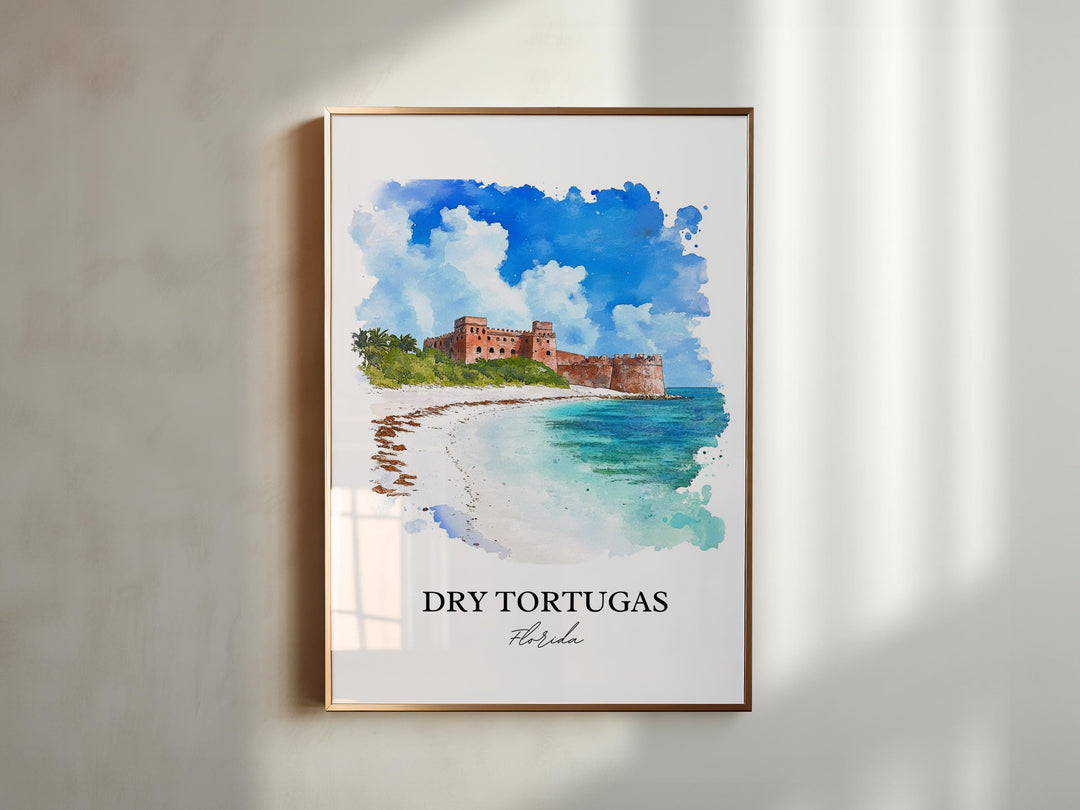 Dry Tortugas, Florida, USA – Watercolor Art Print