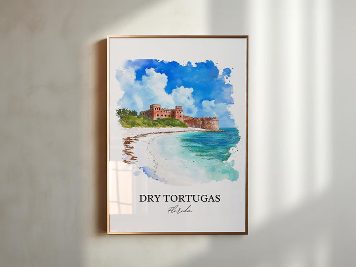 Dry Tortugas, Florida, USA – Watercolor Art Print
