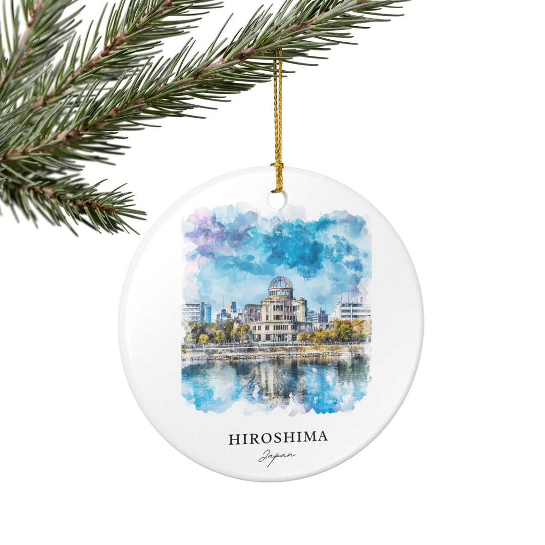 Hiroshima Japan Ornament: Unique Hiroshima Souvenir, Hiroshima Xmas Decor, and Authentic Hiroshima Japan Gift