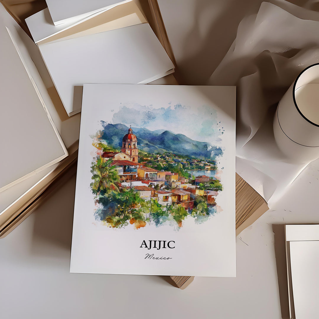 Ajijic, Mexico – Watercolor Art Print
