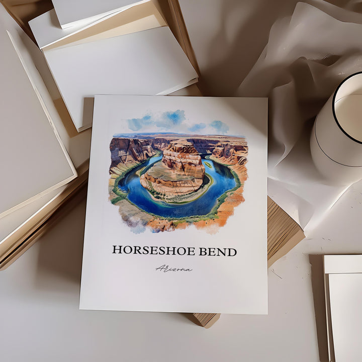 Horseshoe Bend, Arizona – Watercolor Art Print