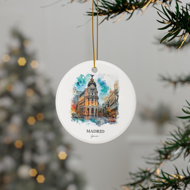 Madrid Spain Ornament: Unique Madrid Souvenir, Madrid Xmas Decor, and Authentic Madrid Spain Gift