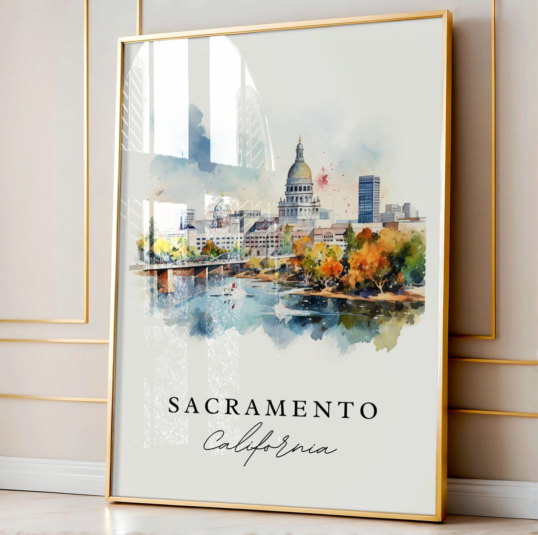 Sacramento CA wall art - California, Sacramento poster, Sacramento Wedding gift, Birthday present, Custom Text, Personalized Gift