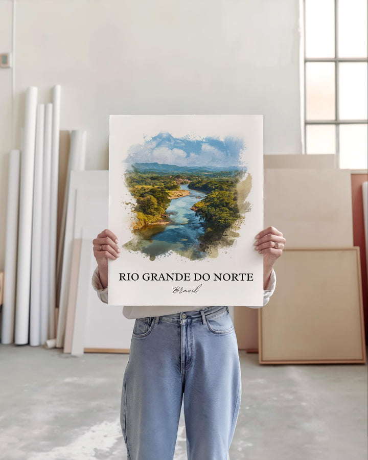 Rio Grande do Norte, Brazil – Watercolor Art Print