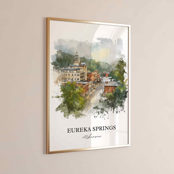 Eureka Springs, Arkansas – Watercolor Art Print