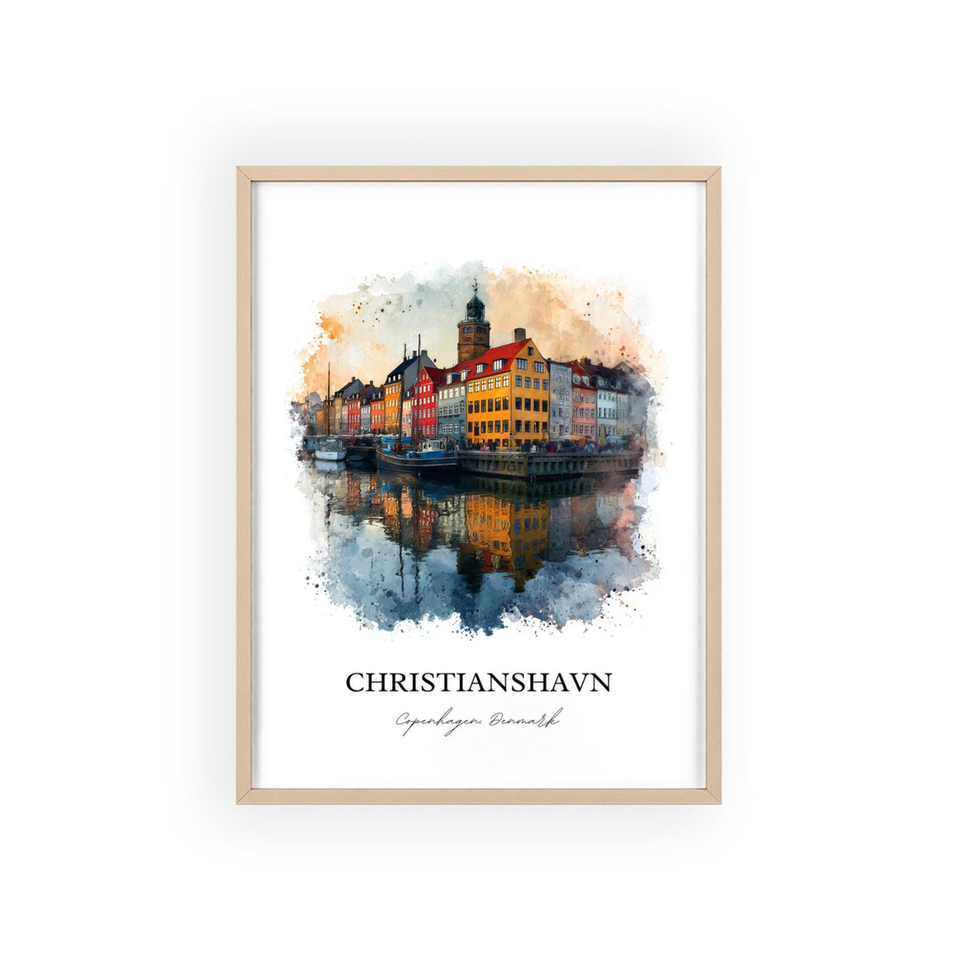 Christianshavn, Denmark – Watercolor Art Print