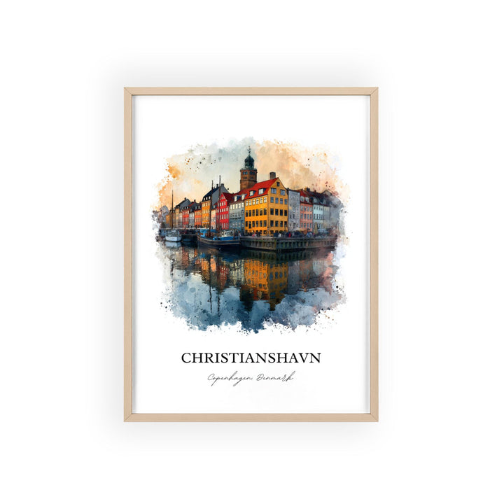 Christianshavn, Denmark – Watercolor Art Print