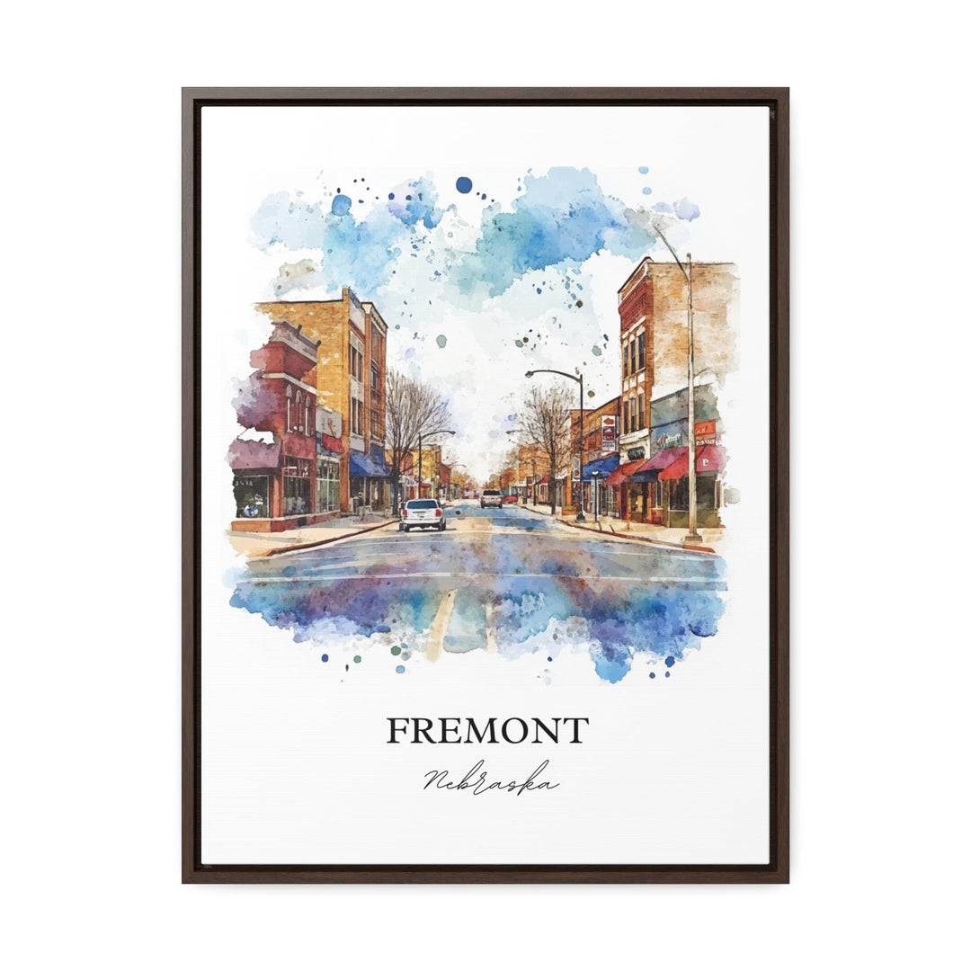 Fremont Nebraska Wall Art, Dodge County NE Print, Nebraska Watercolor Art, Fremont NE Gift, Travel Print, Travel Poster, Housewarming Gift