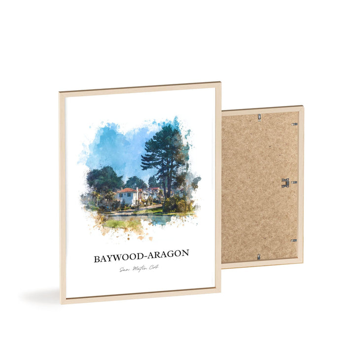 San Mateo, California – Watercolor Art Print