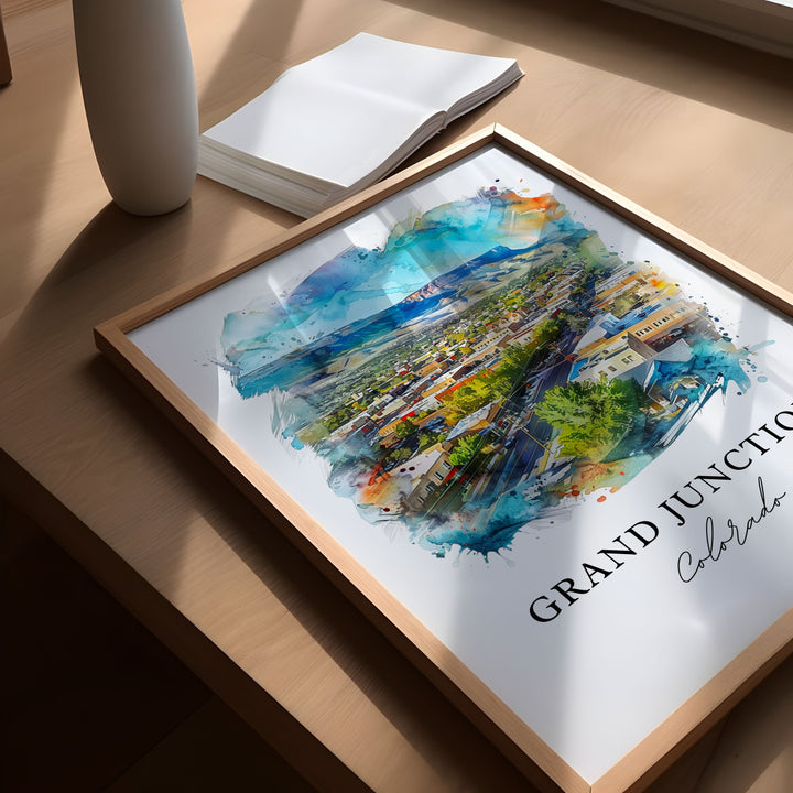 Grand Junction Art, Grand Junction Print, Grand Junction Watercolor, Grand Junction CO Gift,
