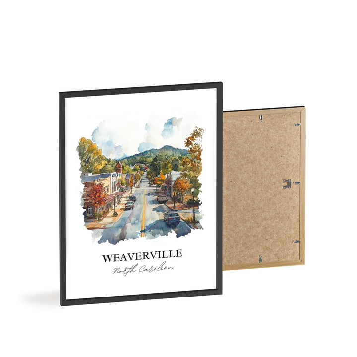 Weaverville NC Wall Art, Buncombe County Print, North Carolina Artwork, Weaverville Gift, Travel Print, Travel Poster, Housewarming Gift