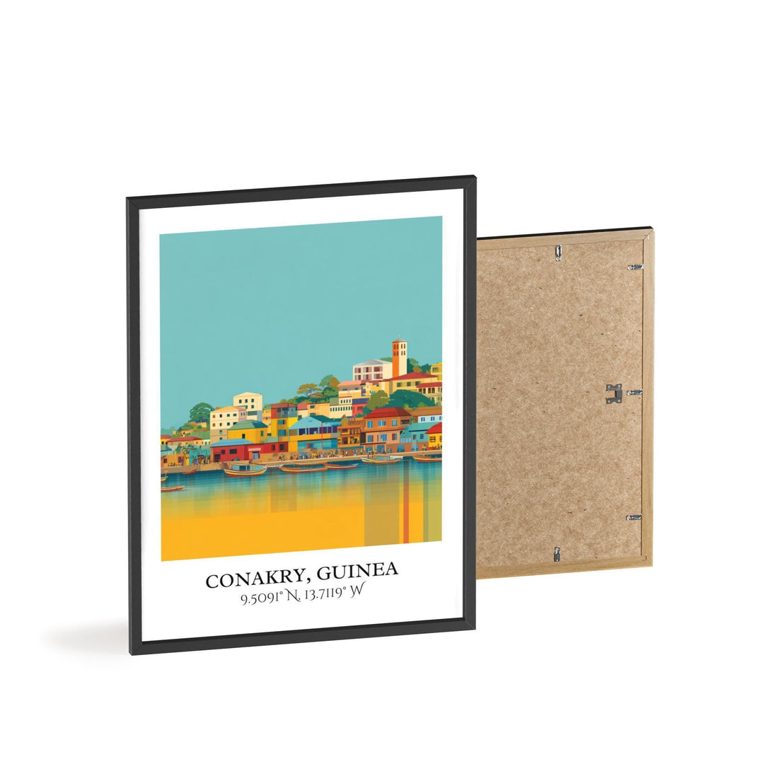 Conakry Wall Art, Conakry Guinea Print, Guinea Watercolor Art, Guinea Gift, Guinea Africa Travel Print, Travel Poster, Housewarming Gift