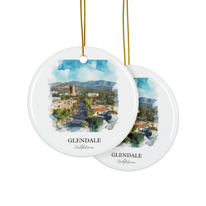 Glendale California Ornament: Unique Glendale CA Souvenir, Glendale Xmas Decor, and Authentic Glendale CA Gift
