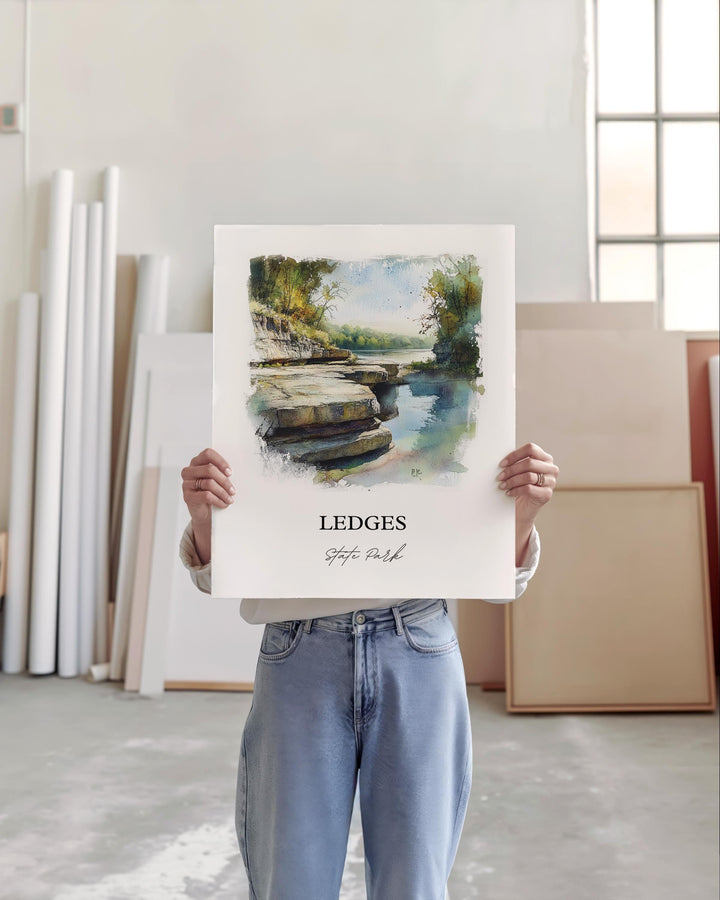 Ledges State Park Wall Art, Boone County Print, Madrid Iowa Artwork, Ledges State Park Gift, Travel Print, Travel Poster, Housewarming Gift