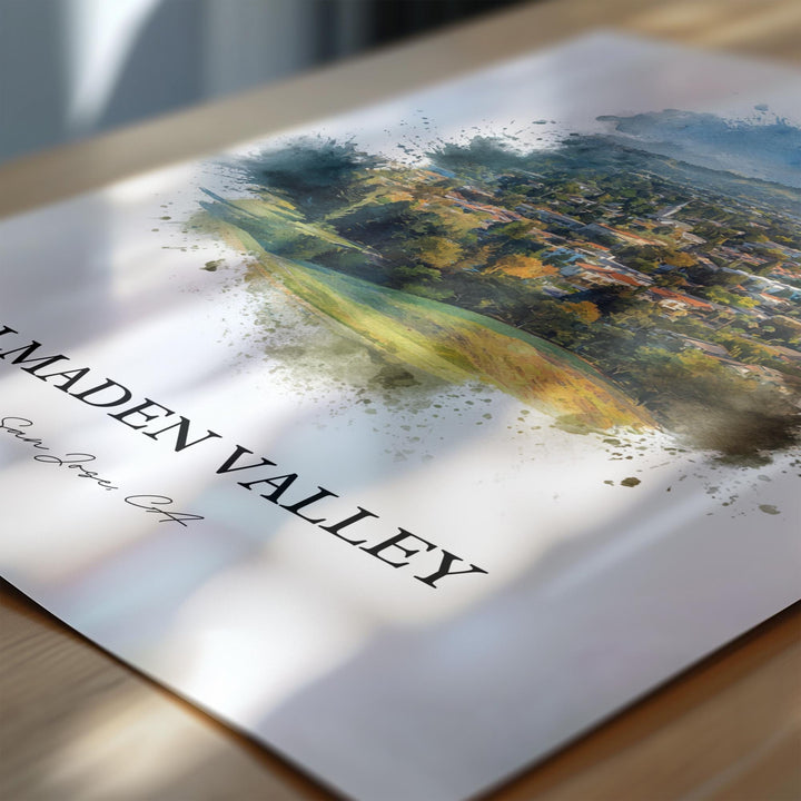 Almaden Valley, CA – Watercolor Art Print