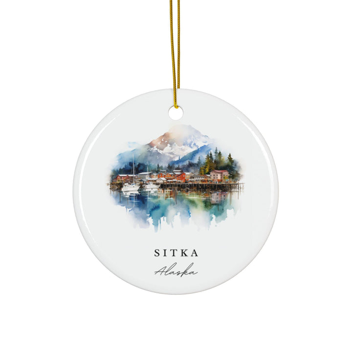 Sitka Alaska Ornament: Unique Sitka Souvenir, Sitka AK Decor, and Authentic Sitka Alaska Gift