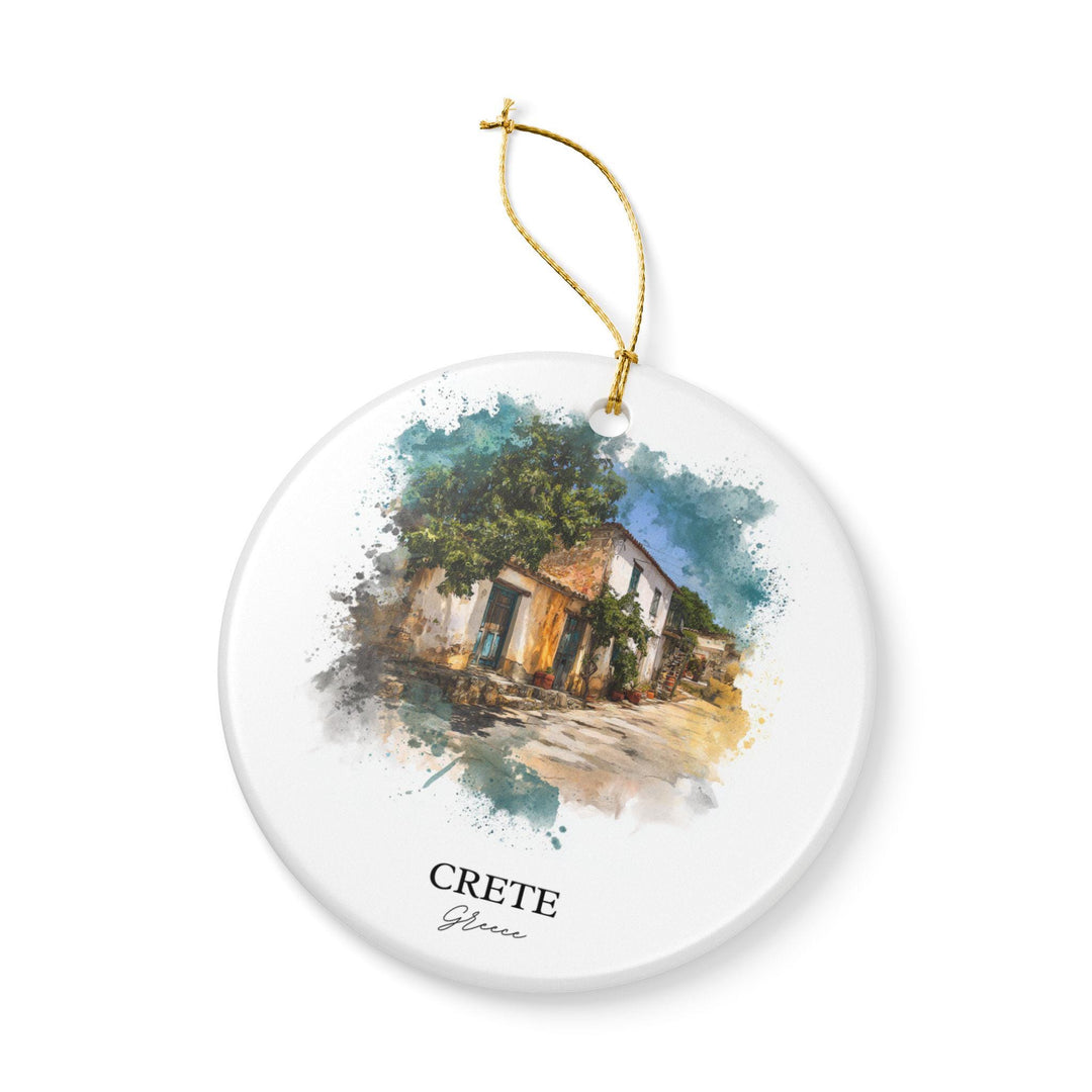Crete Greece Ornament: Unique Crete Souvenir, Crete Xmas Decor, and Authentic Crete Greece Gift