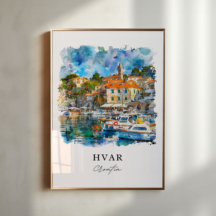 Hvar Wall Art, Croatia Print, Hvar Wall Art, Hvar Croatia Travel Gift, Hvar Travel Print, Travel Poster, Travel Gift, Housewarming Gift