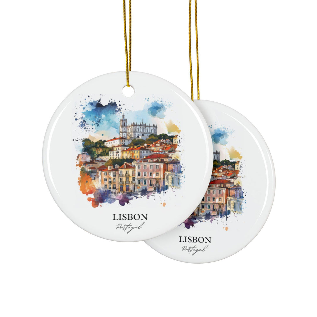 Lisbon Portugal Ornament: Unique Lisbon Souvenir, Lisbon Xmas Decor, and Authentic Lisbon Portugal Gift