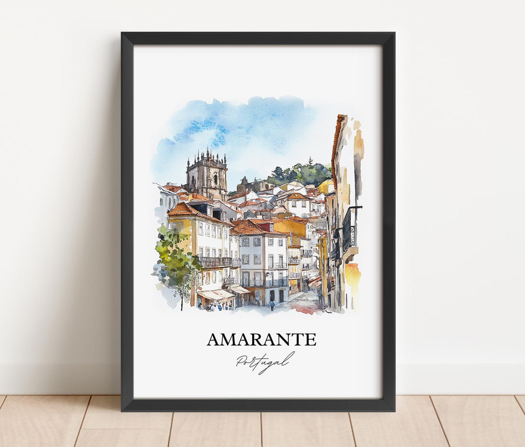Amarante, Portugal – Watercolor Art Print
