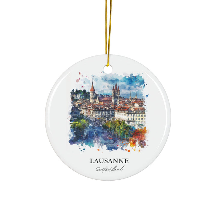 Lausanne Switzerland Ornament: Unique Lausanne Souvenir, Lausanne Xmas Decor, and Authentic Switzerland Gift