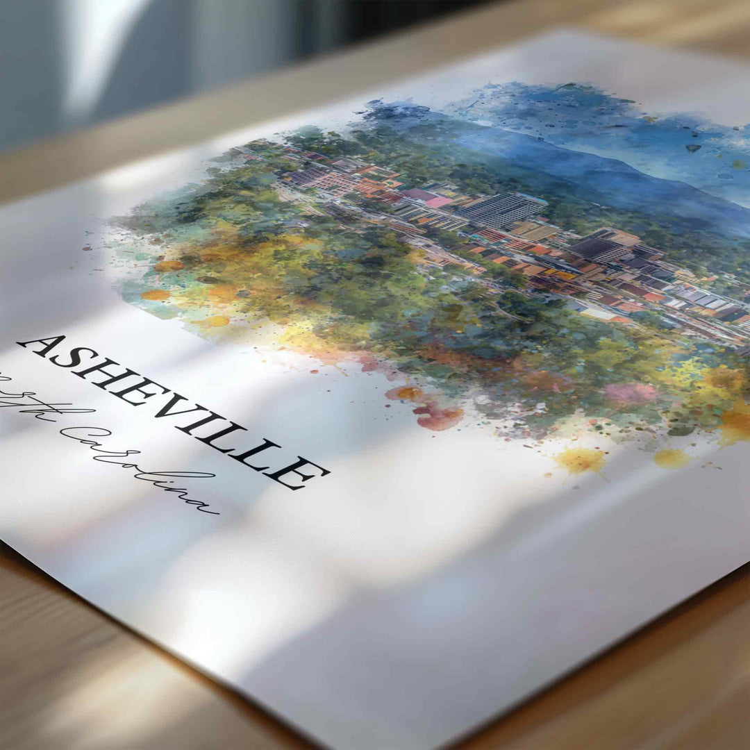 Asheville, North Carolina – Watercolor Art Print