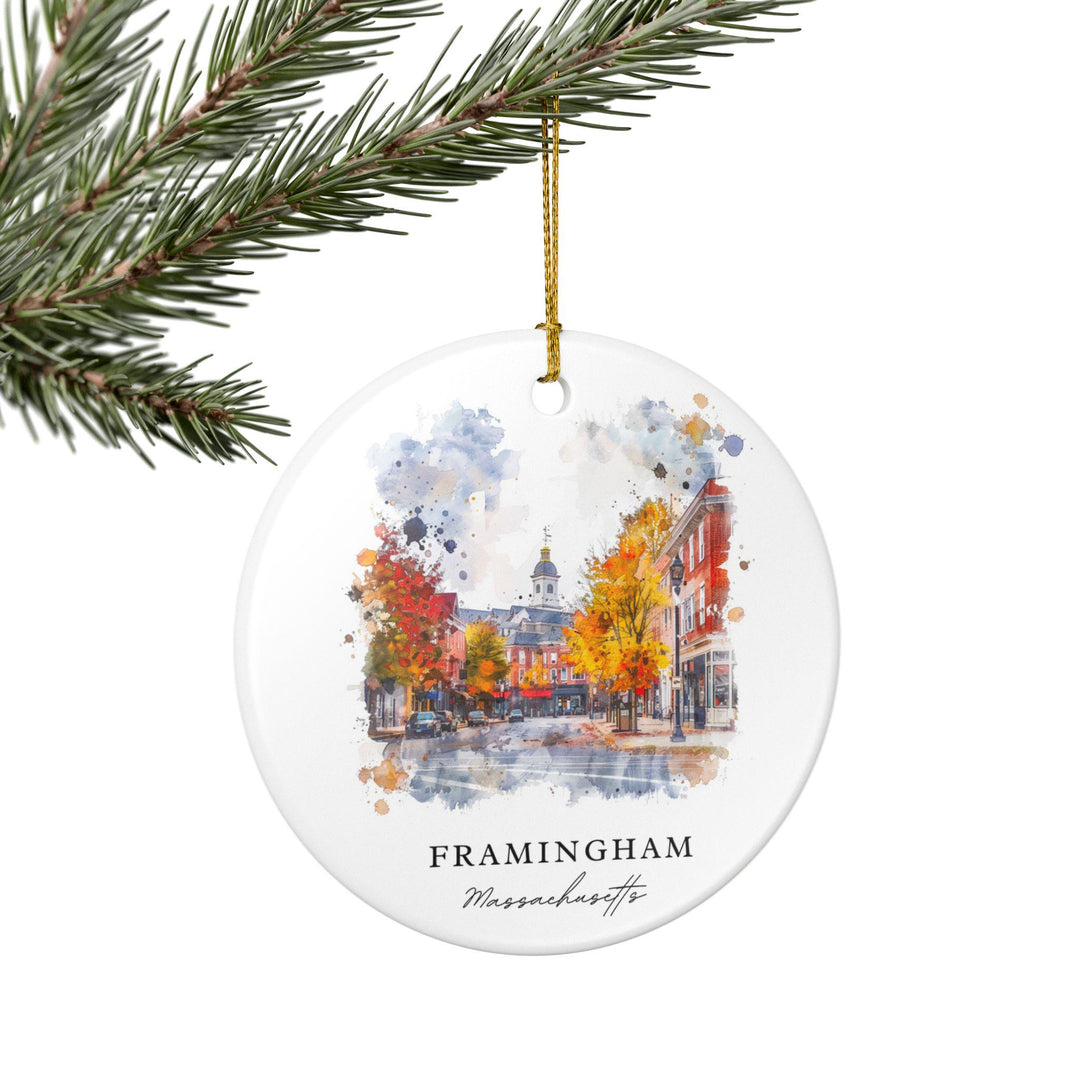 Framingham MA Ornament: Unique Framingham Souvenir, Framingham Xmas Decor, and Authentic Framingham MA Gift