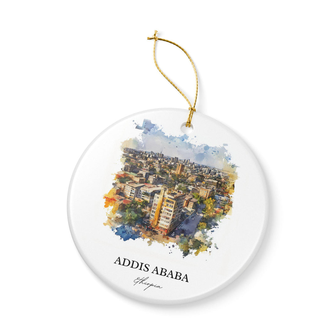 Addis Ababa Ornament: Unique Addis Ababa Souvenir, Addis Ababa Xmas Decor, and Authentic Ethiopia Gift