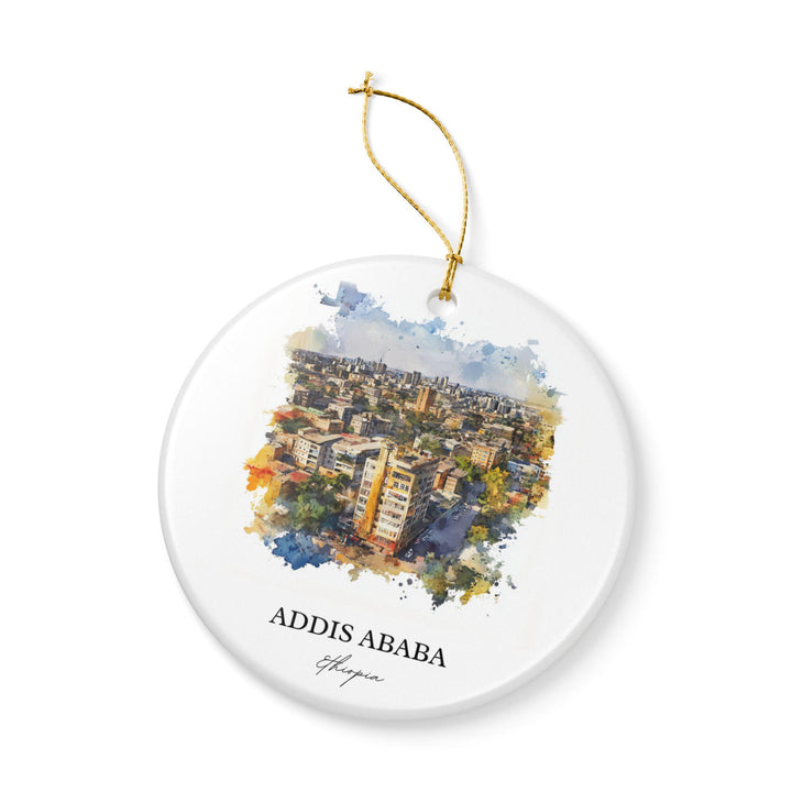 Addis Ababa Ornament: Unique Addis Ababa Souvenir, Addis Ababa Xmas Decor, and Authentic Ethiopia Gift