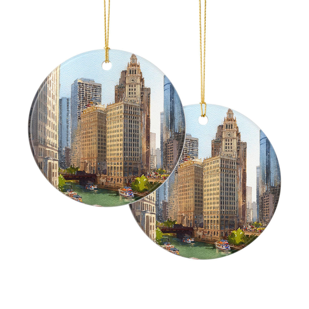 Chicago IL Ornament: Unique Chicago Souvenir, Chicago IL Xmas Decor, and Authentic Chicago Illinois Gift