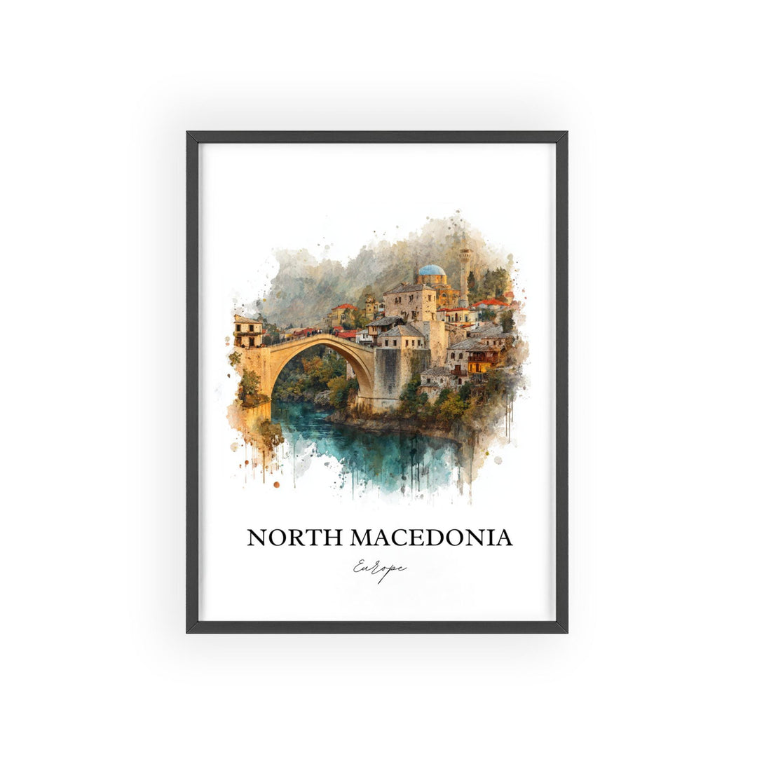 North Macedonia, Macedonia – Watercolor Art Print