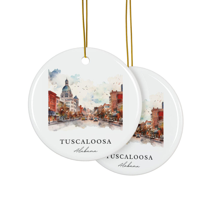 Tuscaloosa Ornament: Unique Tuscaloosa Souvenir, Bama Xmas Decor, and Authentic Alabama Gift