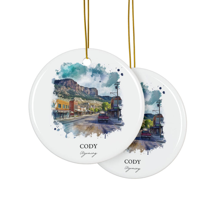 Cody Wyoming Ornament: Unique Cody WY Souvenir, Wyoming Xmas Decor, and Authentic Cody WY Gift