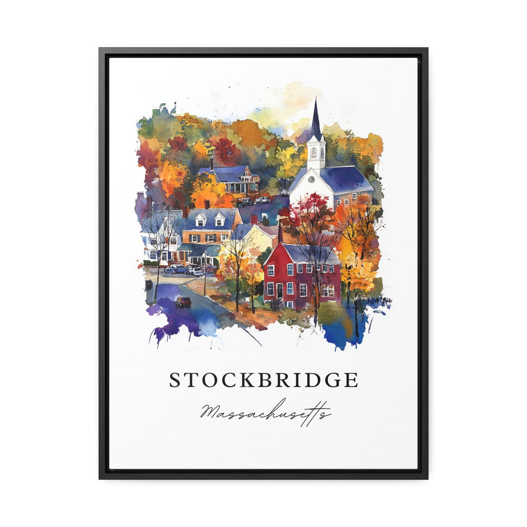 Stockbridge MA Wall Art, Stockbridge Print, Berkshires Watercolor Art, Stockbridge MA Gift,