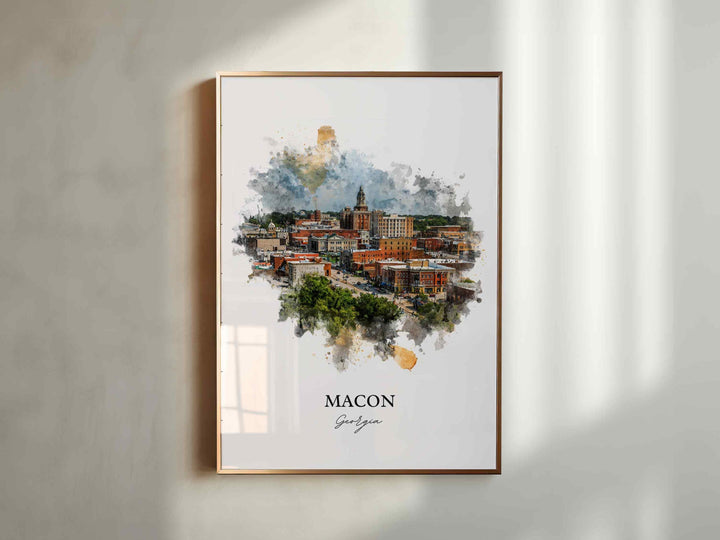 Macon, Georgia – Watercolor Art Print