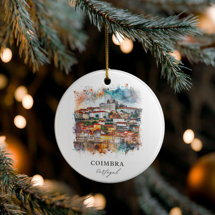 Coimbra, Portugal Ornament: Unique Coimbra Souvenir, Portugal Xmas Decor, and Authentic Portugal Gift