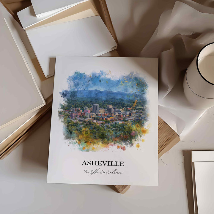 Asheville, North Carolina – Watercolor Art Print