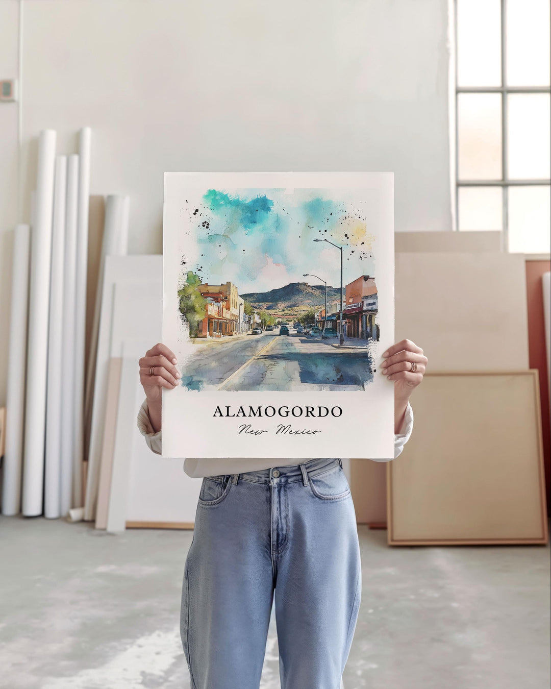 Alamogordo, USA – Watercolor Art Print