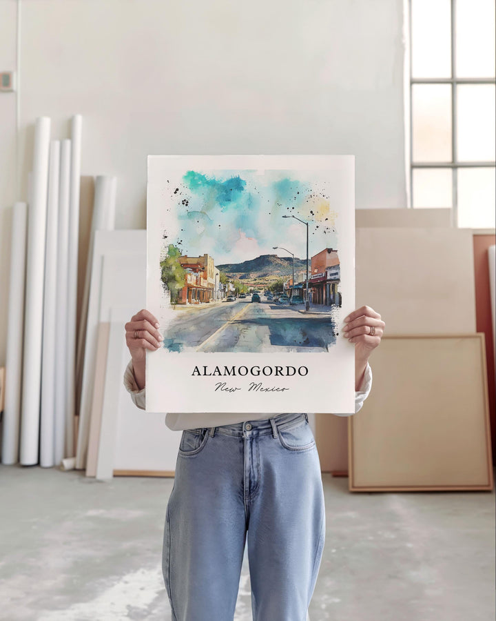Alamogordo, USA – Watercolor Art Print