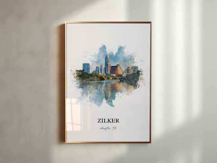 Zilker, Austin TX – Watercolor Art Print