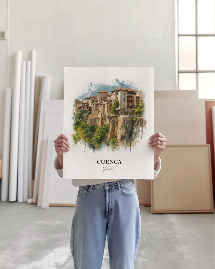 Cuenca, Spain – Watercolor Art Print