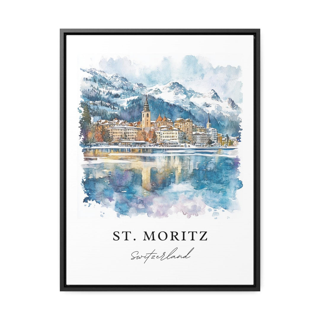 St. Moritz, Switzerland – Watercolor Art Print